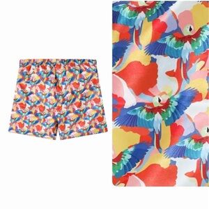 New Noble Mount Satin Parrot Rio Sleepwear Shorts Boxer Men’s in Dust Bag